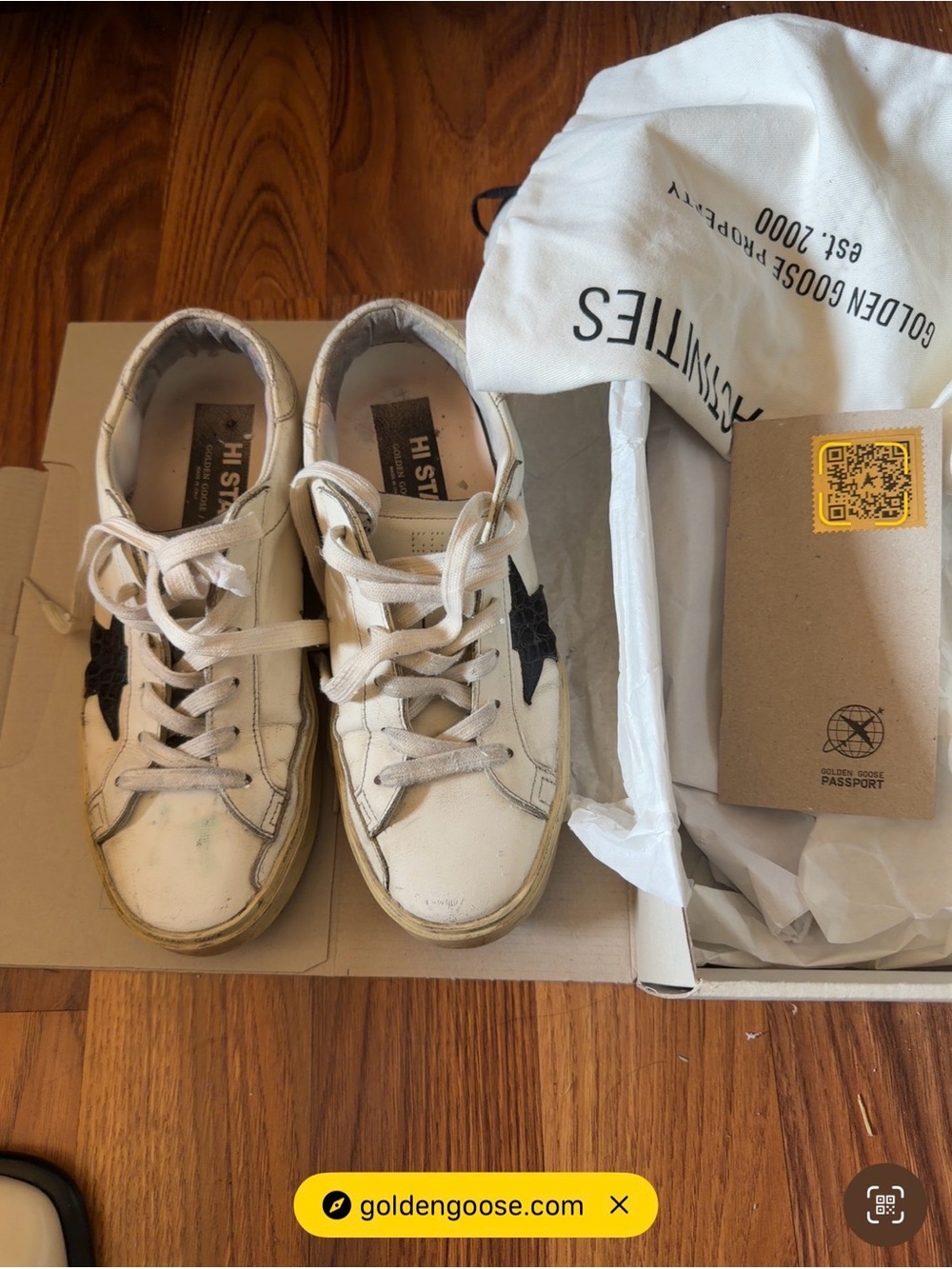 Golden Goose Sneakers with Black Star